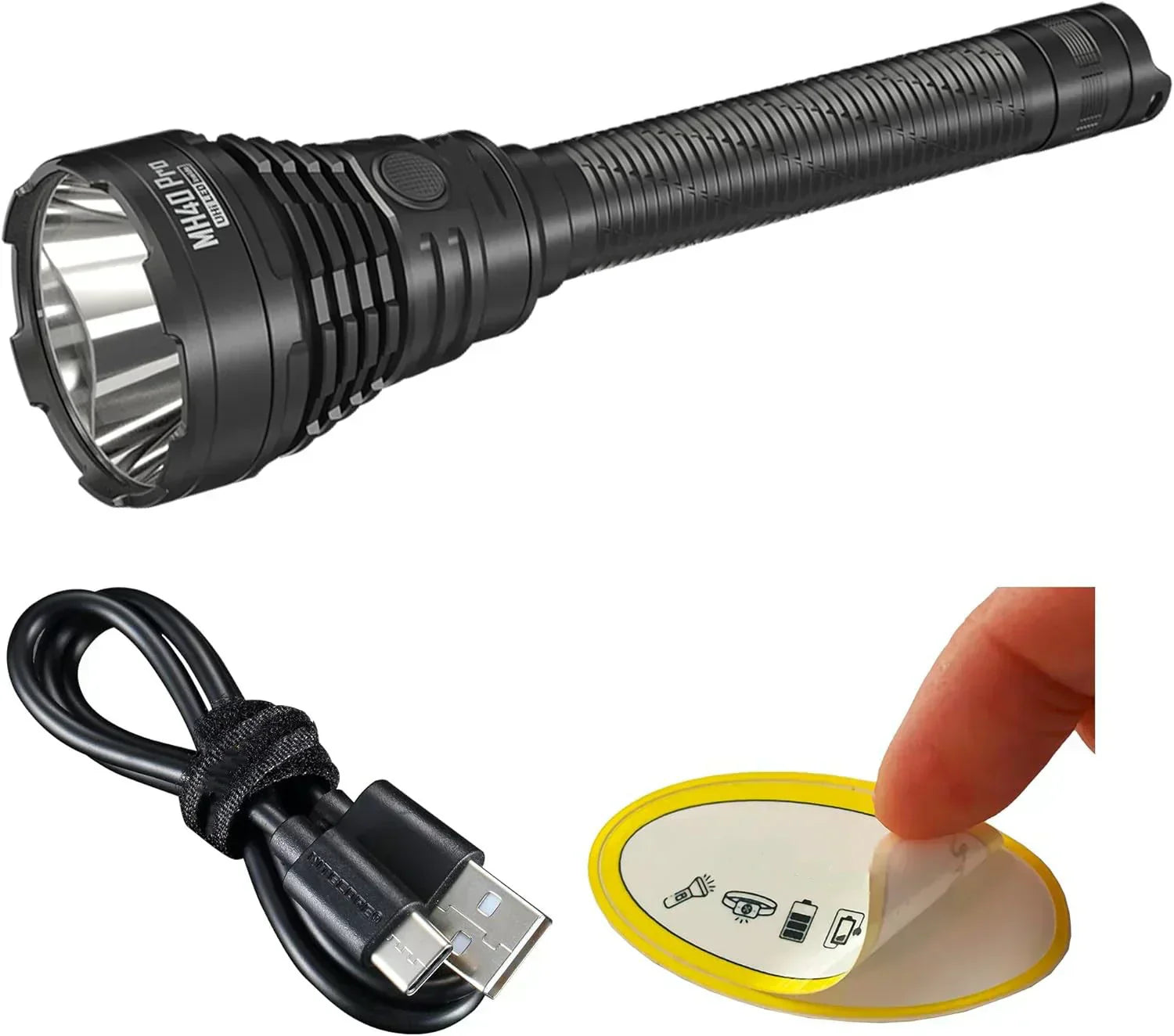 MH40 Pro 3500 Lumen Long Throw Flashlight with USB-C Rechargeable Battery Pressure Switch