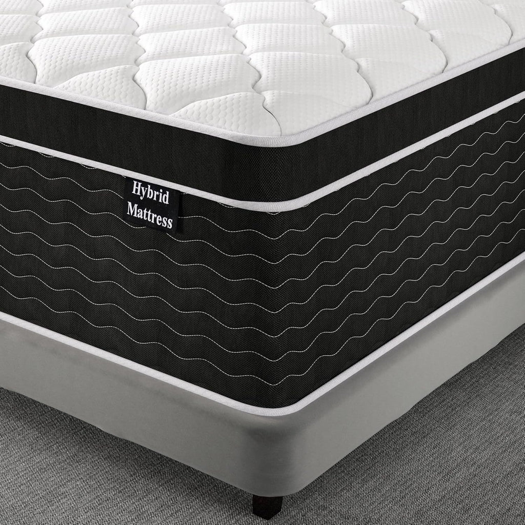 Full Size Mattress, 10 inch Full Bed Mattress in a Box, Medium Plush Hybrid Mattresses with Gel Memory Foam and Pocket Springs, Pressure Relief & Upgraded Support, Cooling and Breathable