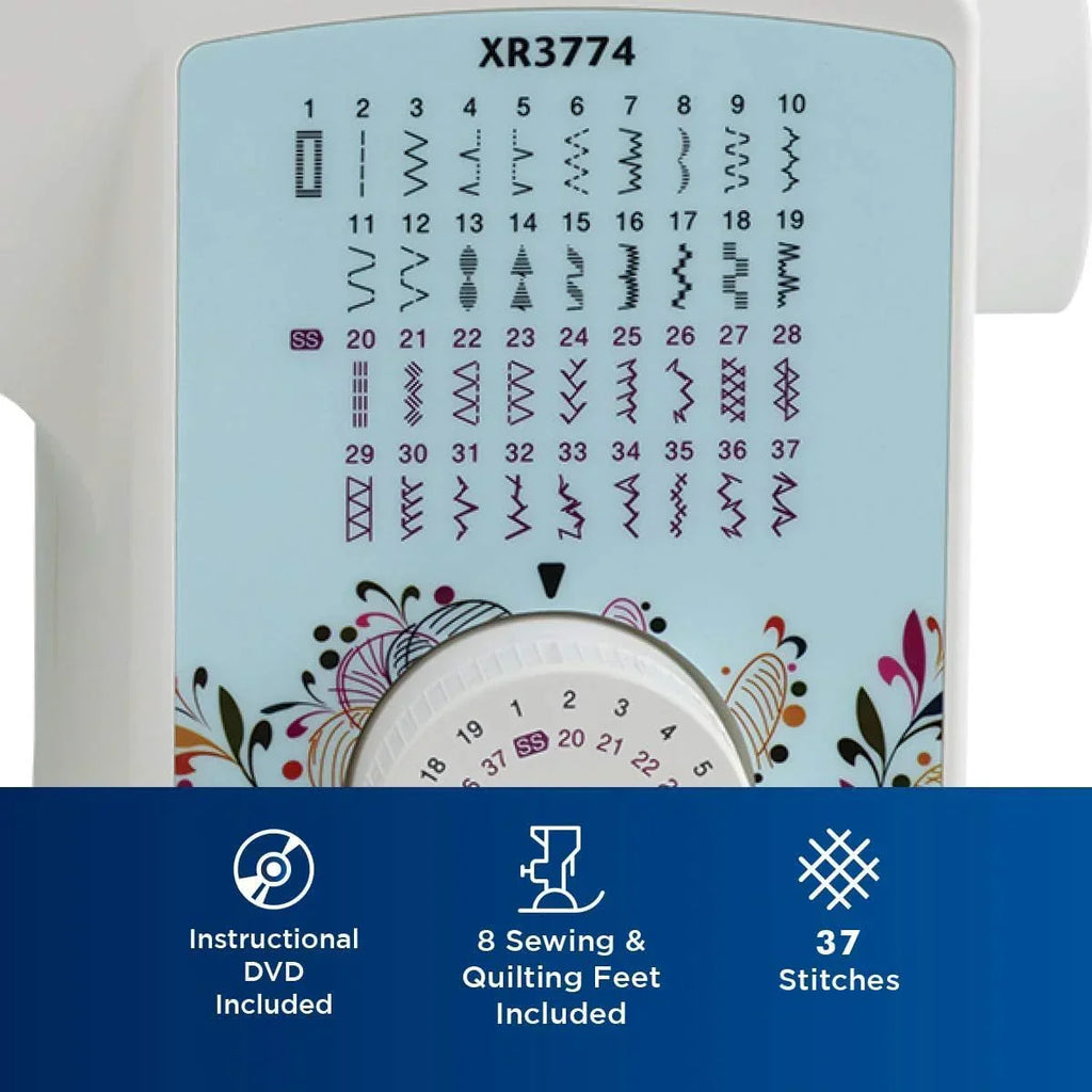 Sewing and Quilting Machine XR3774 37 Built-in Stitches Includes 8 Sewing Feet