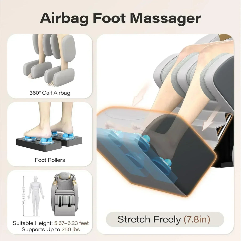 Full Body Massage Chair 160?? Zero Gravity Recliner with Body Scan Shiatsu Massage Chair