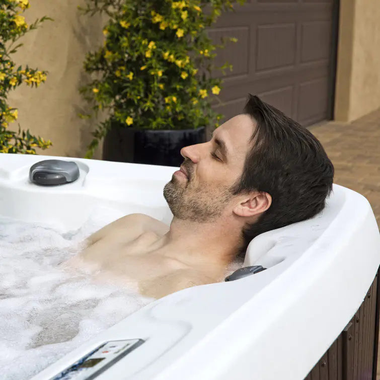 Lifesmart Spas 230 Volt 7 Person 65 Jet Square Hot Tub with Ozonator in Espresso