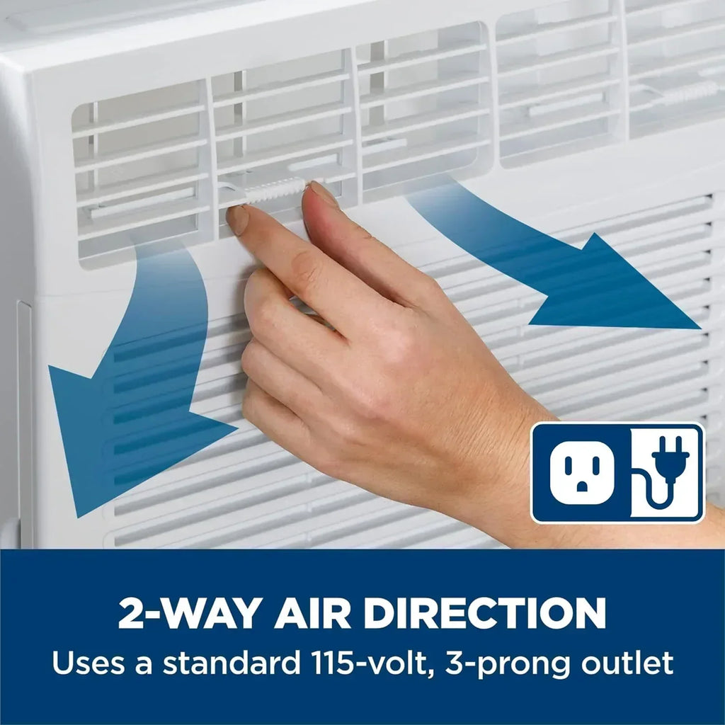GE Window Air Conditioner Unit 5,000 BTU for Small Rooms up to 150 sq ft Manual Adjustable Fan