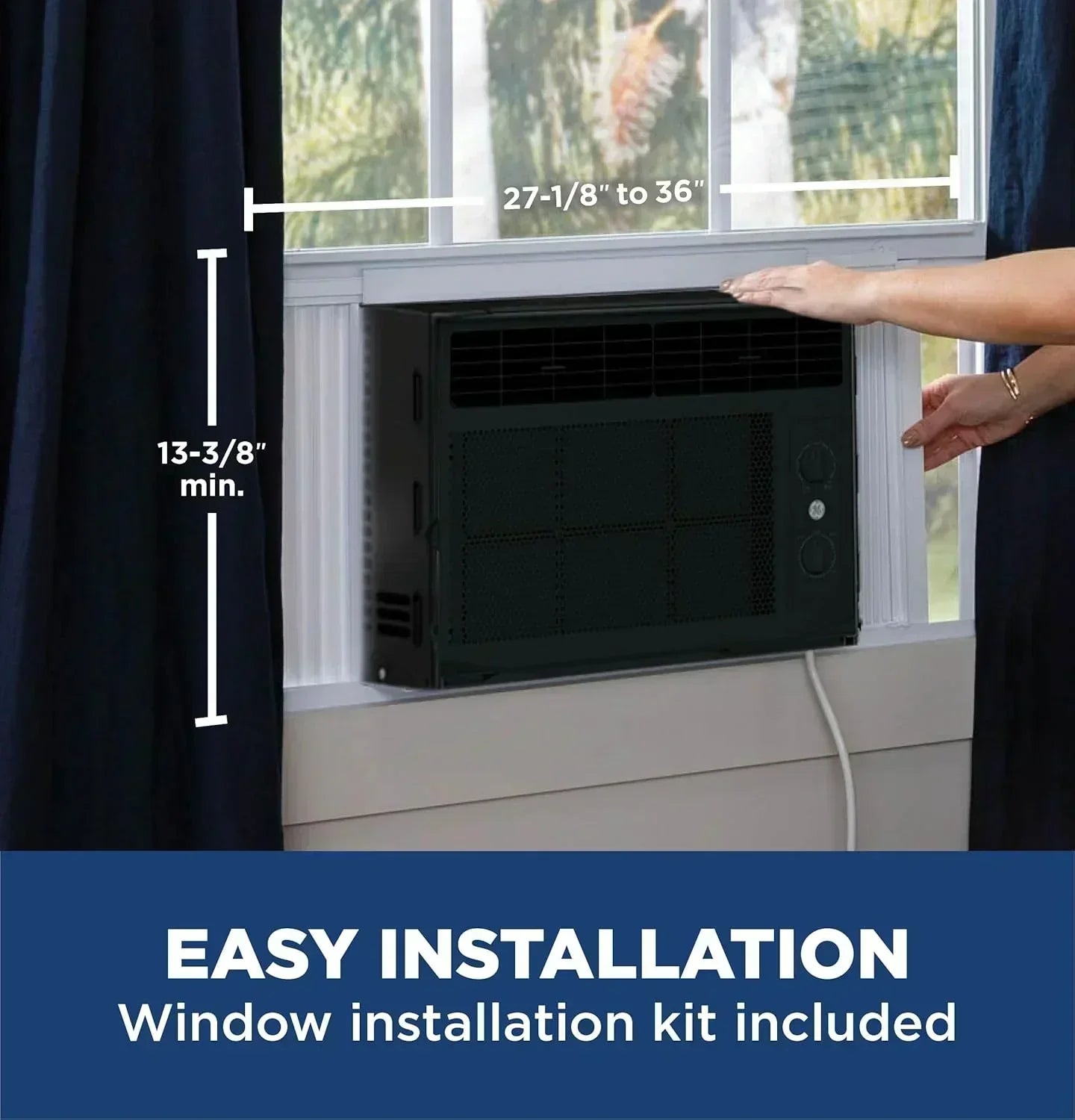 GE Window Air Conditioner Unit 6,000 BTU for Small Rooms up to 250 sq ft. with Adjustable Fan
