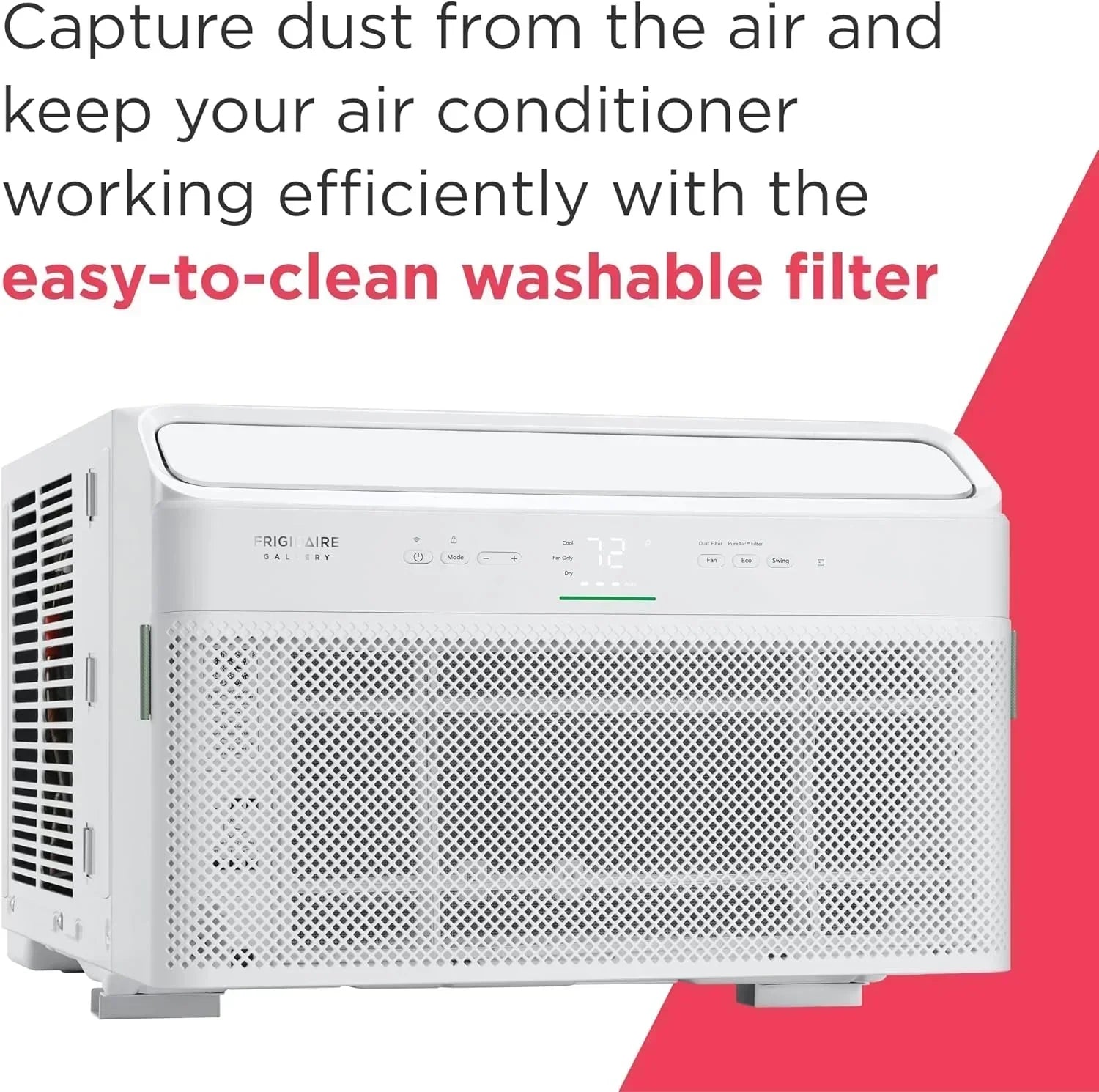 Frigidaire GHWQ103WC1 Inverter Quiet Temp Room Air Conditioner 10,000 BTU with Wi-Fi Connected